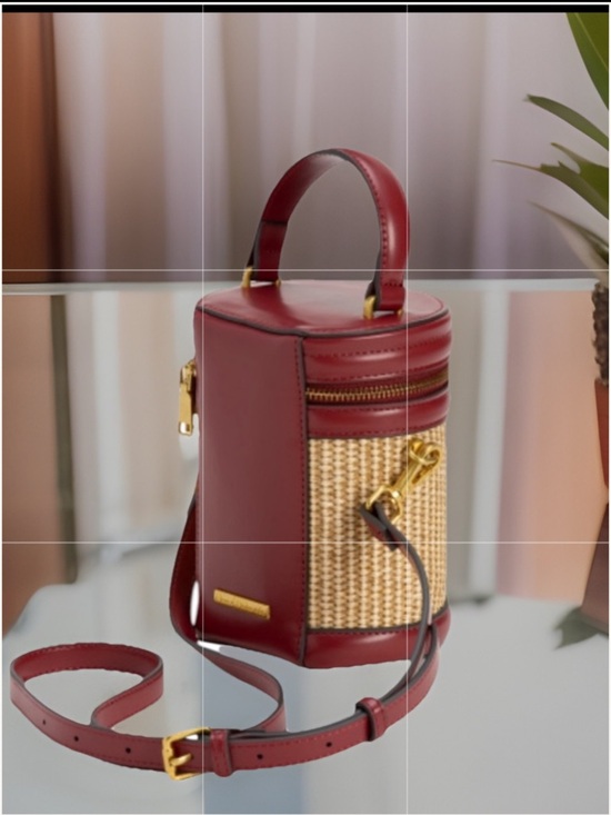 House of Harlow 1960 Handbags - 🆕 House Of Harlow 1960 Red and Natural Woven Straw Mini Bucket Crossbody Bag